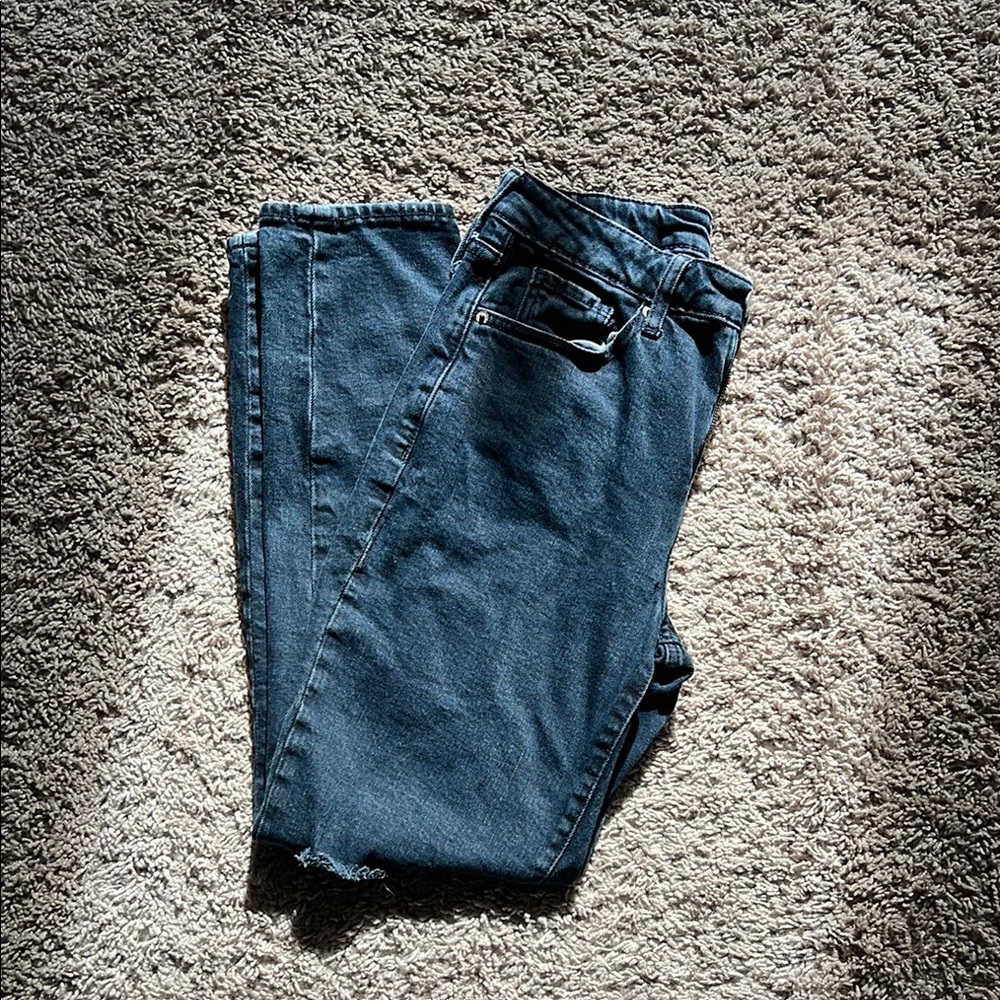 Women's Black Denim Jeans Old Navy OG Straight High Rise